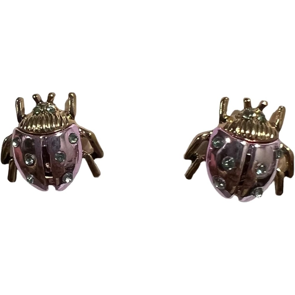 New Betsey Johnson ladybug stud earrings
